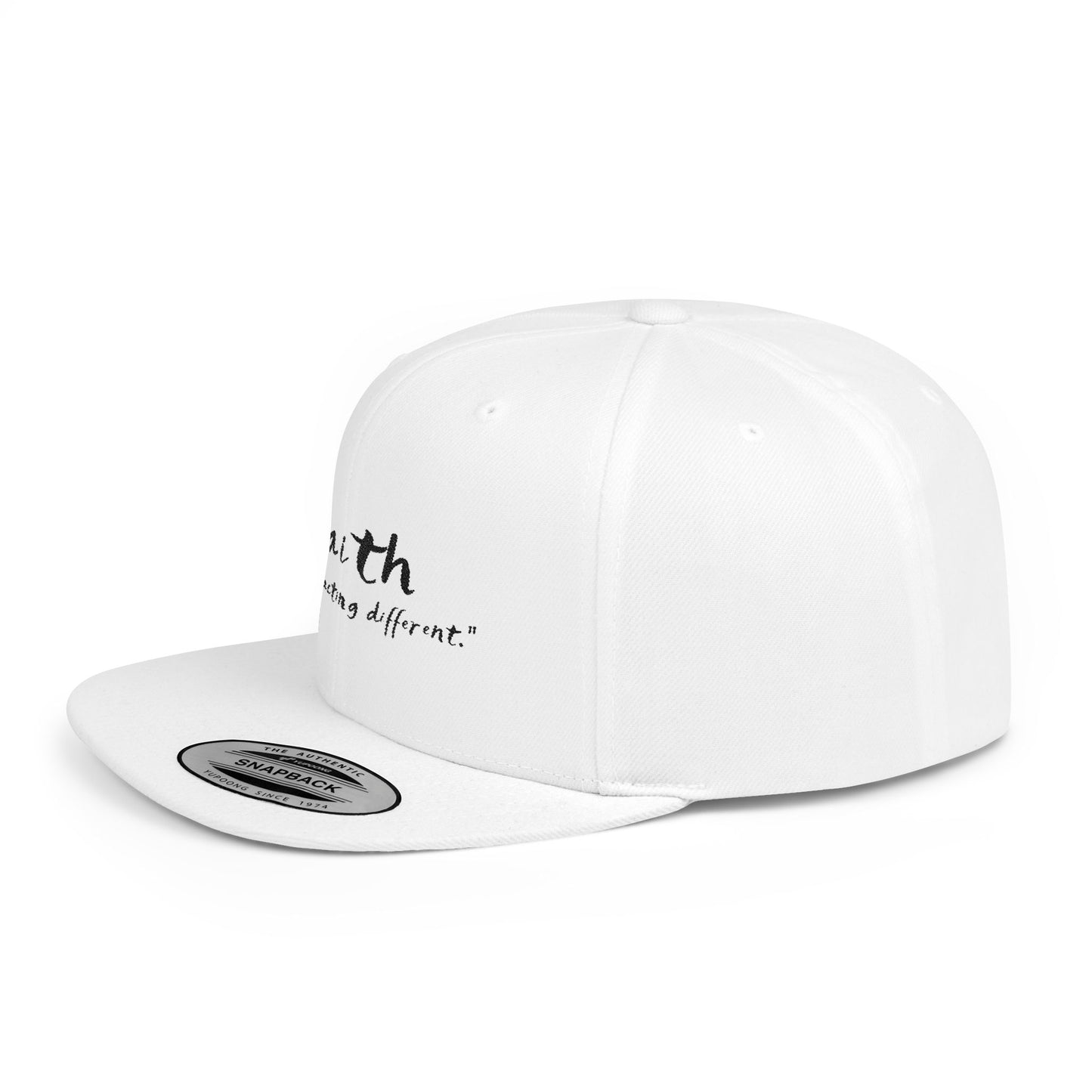 Cj's Faith Snapback Cap - Stylish Flat Bill Hat with Inspirational Quote
