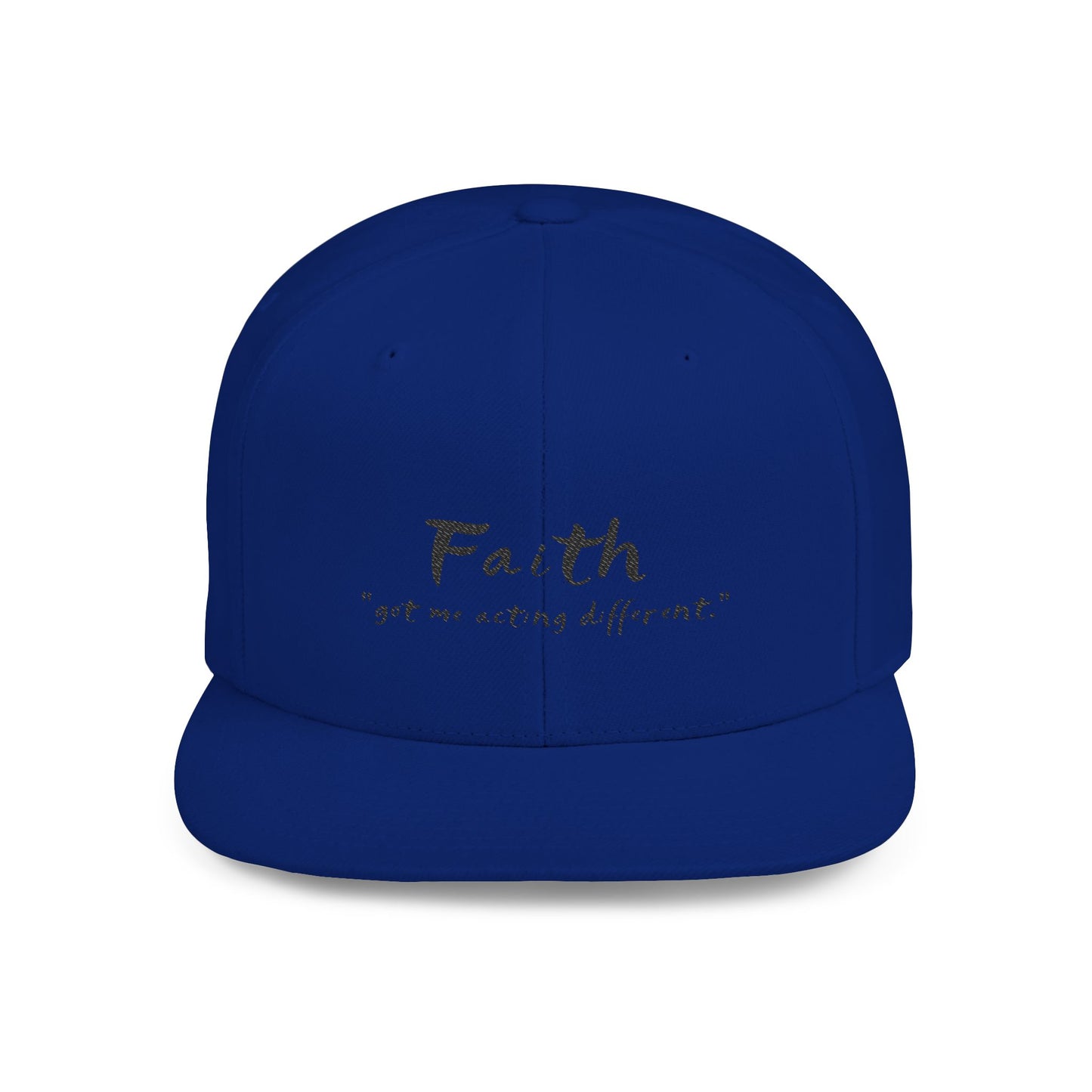 Cj's Faith Snapback Cap - Stylish Flat Bill Hat with Inspirational Quote